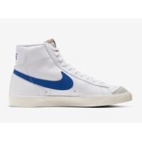 Nike Blazer Mid 77 Vintage Bianca Logo Azzurre