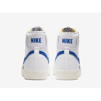 Nike Blazer Mid 77 Vintage Bianca Logo Azzurre