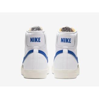 Nike Blazer Mid 77 Vintage Bianca Logo Azzurre