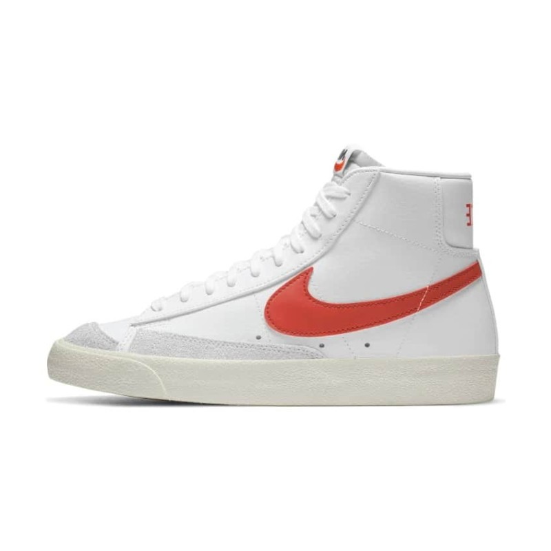 Nike Blazer Mid 77 Vintage Bianche logo Rosso