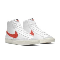 Nike Blazer Mid 77 Vintage Bianche logo Rosso