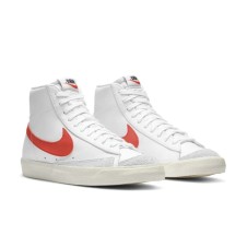 Nike Blazer Mid 77 Vintage Bianche logo Rosso