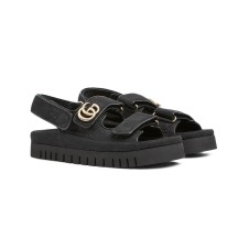 Gucci Sandal Dooble GG Black