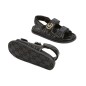 Gucci Sandal Dooble GG Black Leather