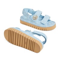 Gucci Sandal Dooble GG Blue