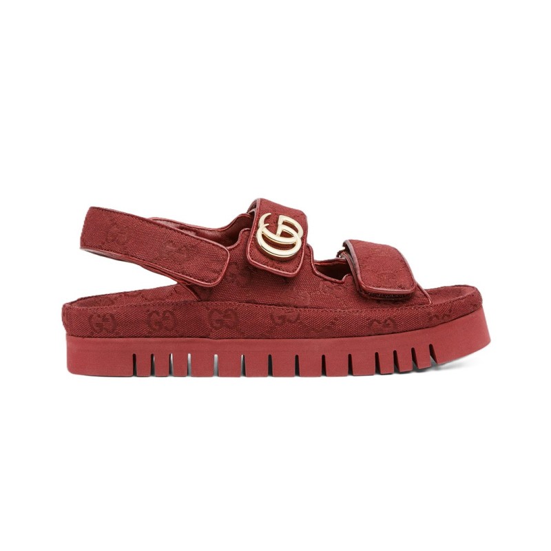 Gucci Sandal Dooble GG Burdeos