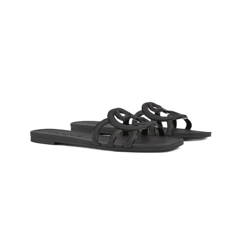 Interlocking G Slide Sandal Black