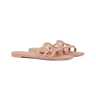 Interlocking G Slide Sandal Light Beige