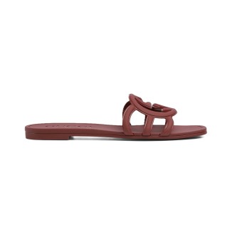 Interlocking G Slide Sandal Rosso Ancora