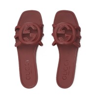 Shop Interlocking G Slide Sandal Rosso Ancora Uomo Donna | Top Quality | Streetwalk