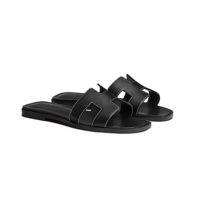 Hermes Sandal Oran Black