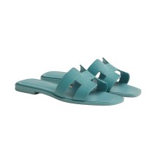 Hermes Sandal Oran Blue Mineral