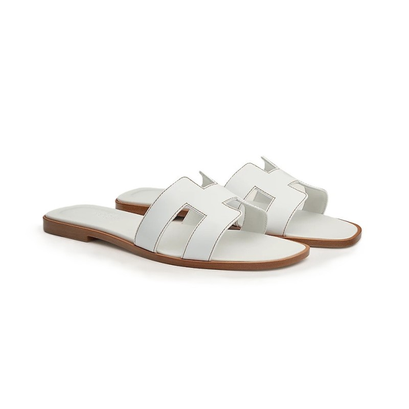 Hermes Sandal Oran White