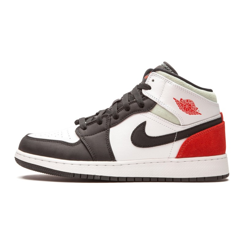 Nike Air Jordan 1 MID White Red Spruce