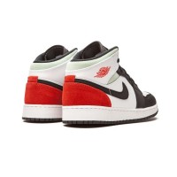 Nike Air Jordan 1 MID White Red Spruce