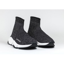 Balenciaga Speed Trainer Black Glitter