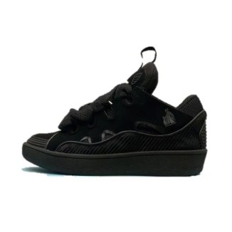Lanvin Curb Lace-Up Sneakers Black