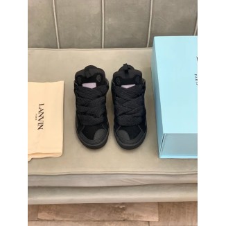 Lanvin Curb Lace-Up Sneakers Black
