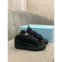Lanvin Curb Lace-Up Sneakers Black