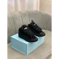 Lanvin Curb Lace-Up Sneakers Black