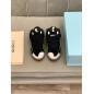 Lanvin Curb Lace-Up Sneakers Black Blue White