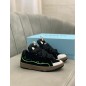 Lanvin Curb Lace-Up Sneakers Black Blue White
