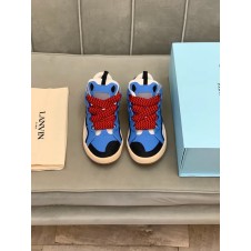 Lanvin Curb Lace-Up Sneakers Blue Black