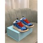 Lanvin Curb Lace-Up Sneakers Blue Black