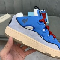 Lanvin Curb Lace-Up Sneakers Blue Black