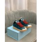 Lanvin Curb Lace-Up Sneakers Dark Blue