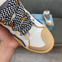 Lanvin Curb Lace-Up Sneakers White