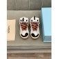 Lanvin Curb Lace-Up Sneakers White Brown