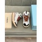 Lanvin Curb Lace-Up Sneakers White Brown