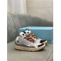 Lanvin Curb Lace-Up Sneakers White Brown