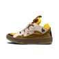 Lanvin Curb Lace-Up Sneakers Yellow Beige