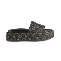 Gucci Sandalo Platform 55mm Angelina Black Jacquard