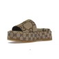 Gucci Sandalo Platform 55mm Angelina Camel Canvas
