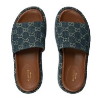 Gucci Sandalo Platform 55mm Angelina Blue Denim