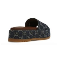Gucci Sandalo Platform 55mm Angelina Blue Denim