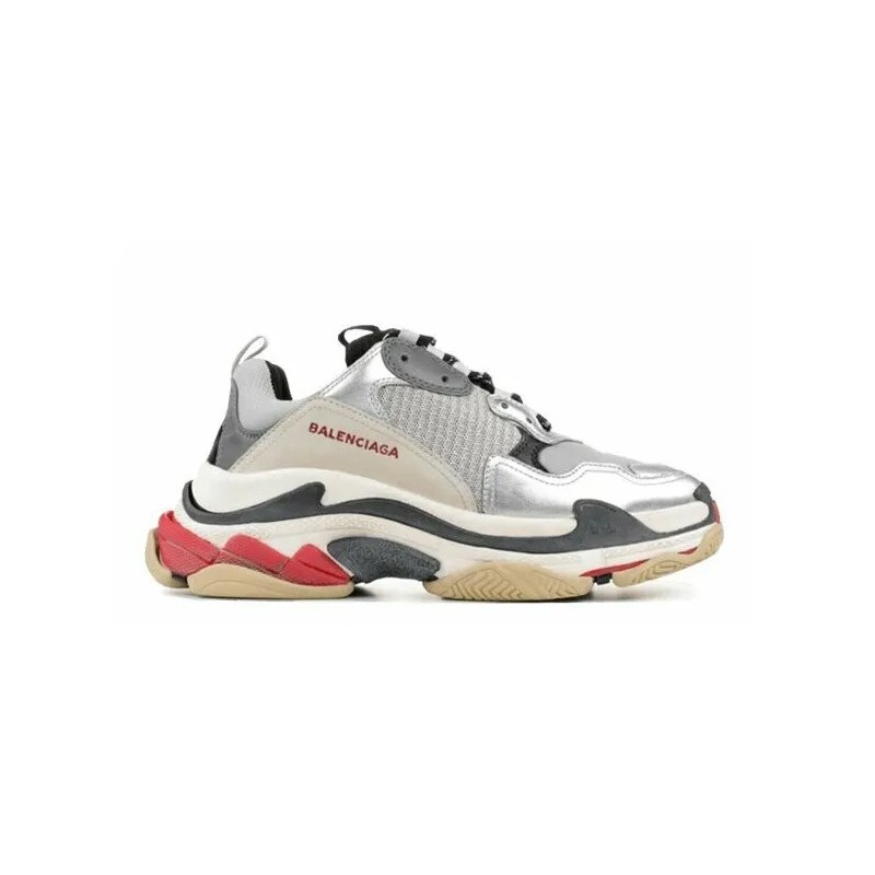 Balenciaga Triple S Silver Red