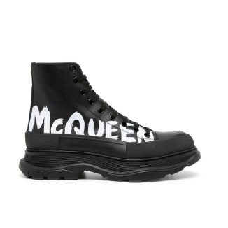 Alexander McQueen Tread Slick Boot Black Logo