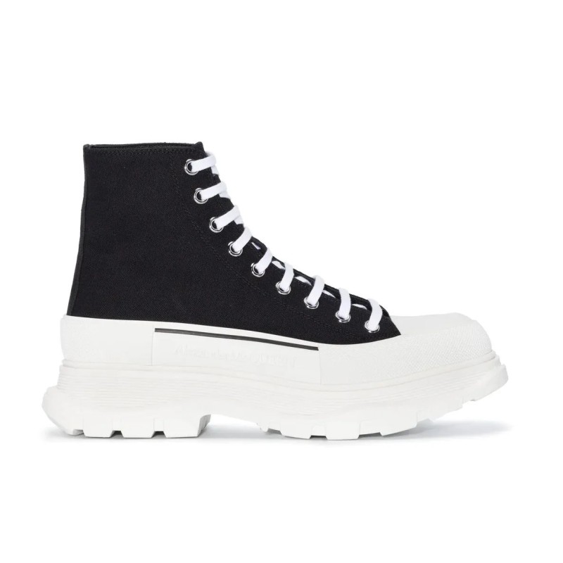 Alexander McQueen Tread Slick Boot Black White