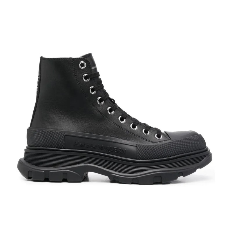 Alexander McQueen Tread Slick Boot Leather Black