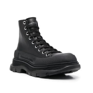 Alexander McQueen Tread Slick Boot Leather Black