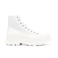 Alexander McQueen Tread Slick Boot Leather Whitelack