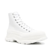 Alexander McQueen Tread Slick Boot Leather Whitelack