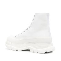 Alexander McQueen Tread Slick Boot Leather Whitelack
