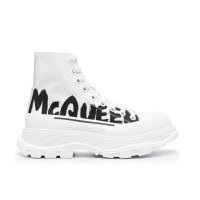 Alexander McQueen Tread Slick Boot White Logo