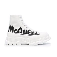 Alexander McQueen Tread Slick Boot White Logo