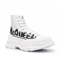 Alexander McQueen Tread Slick Boot White Logo